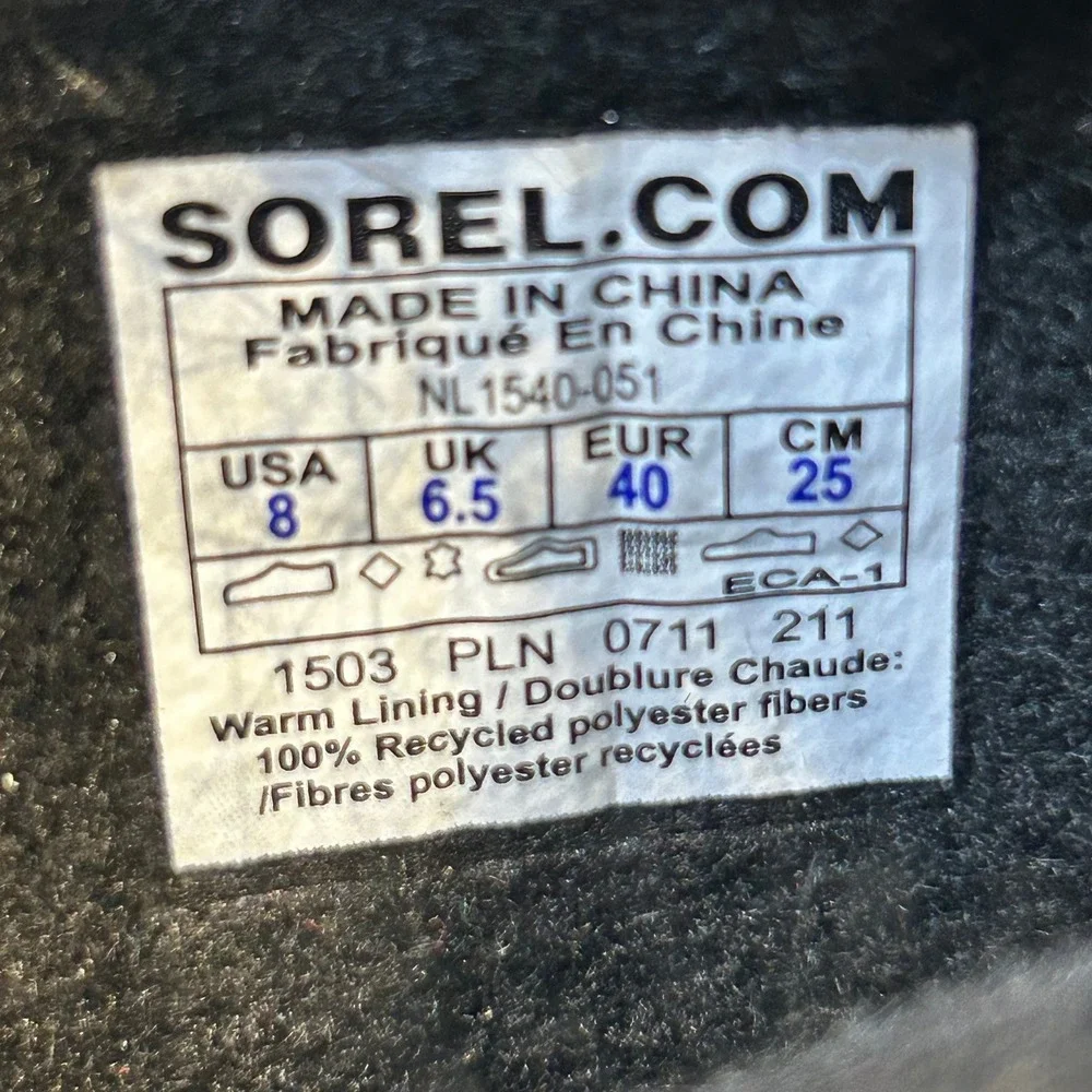 Sorel Joan of Arctic Women's Waterproof Winter Snow Boots Shale Faux Fur Size 8